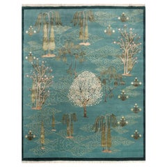 Arjumand Aruba Blue & Jasper 240x300 cm Handknotted Rug