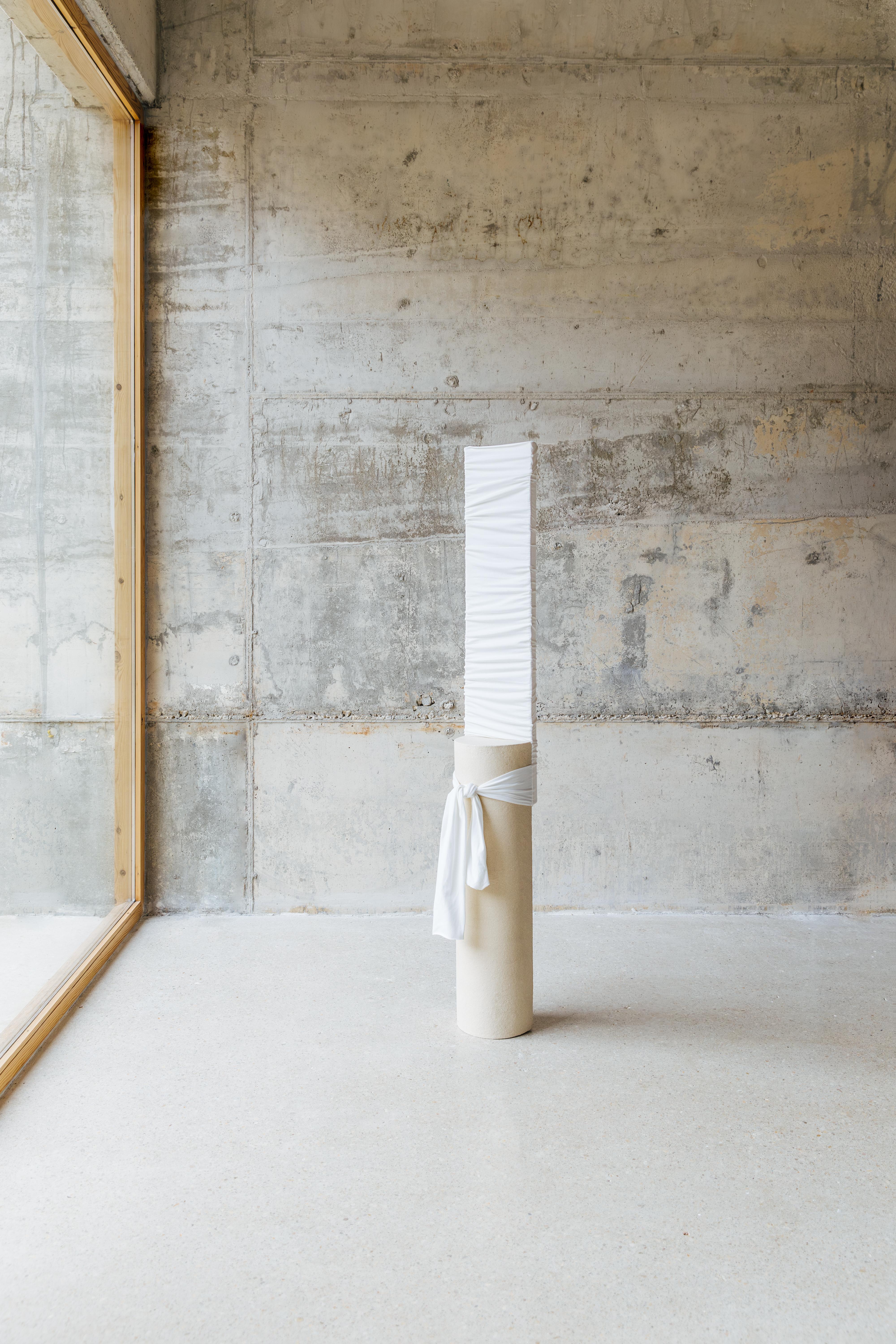 Ark Floor Light M by Lisa Allegra
Dimensions: W 20 x D 20 x H 140 cm.
Materials: Ceramic piece with cotton covered lampshade.

All our lamps can be wired according to each country. If sold to the USA it will be wired for the USA for instance. Please