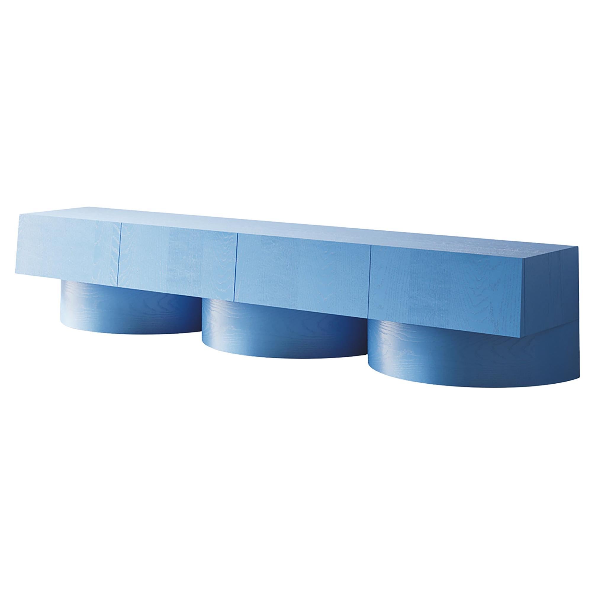 Ark Low Console Blue 4 Cover by Hermhaus – Modern Designer Storage Console For Sale