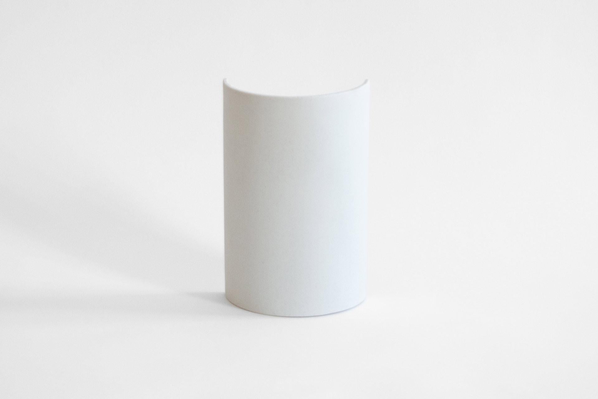 Organic Modern Ark Vase Half Large in Porcelain Handcrafted in Portugal by Origin Made For Sale