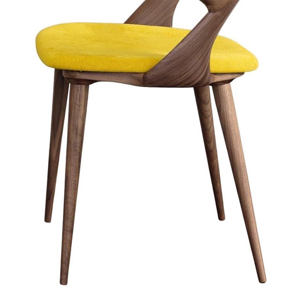 Italian Ark Walnut Armrests Chair For Sale