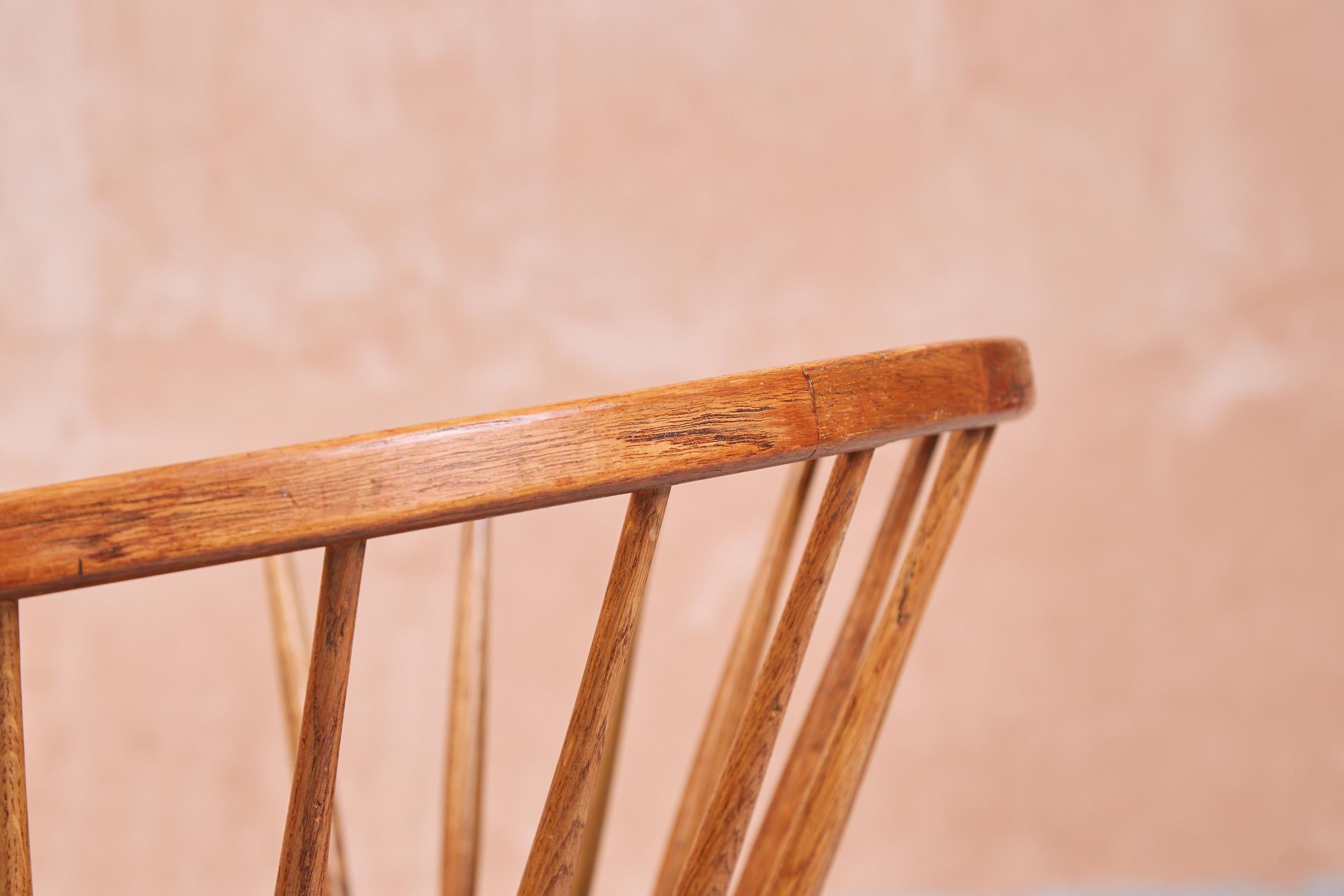 Chaise Oak Oak d'Yngve Ekström, par Ab Stolfabriks, Suède, 1955 en vente 6