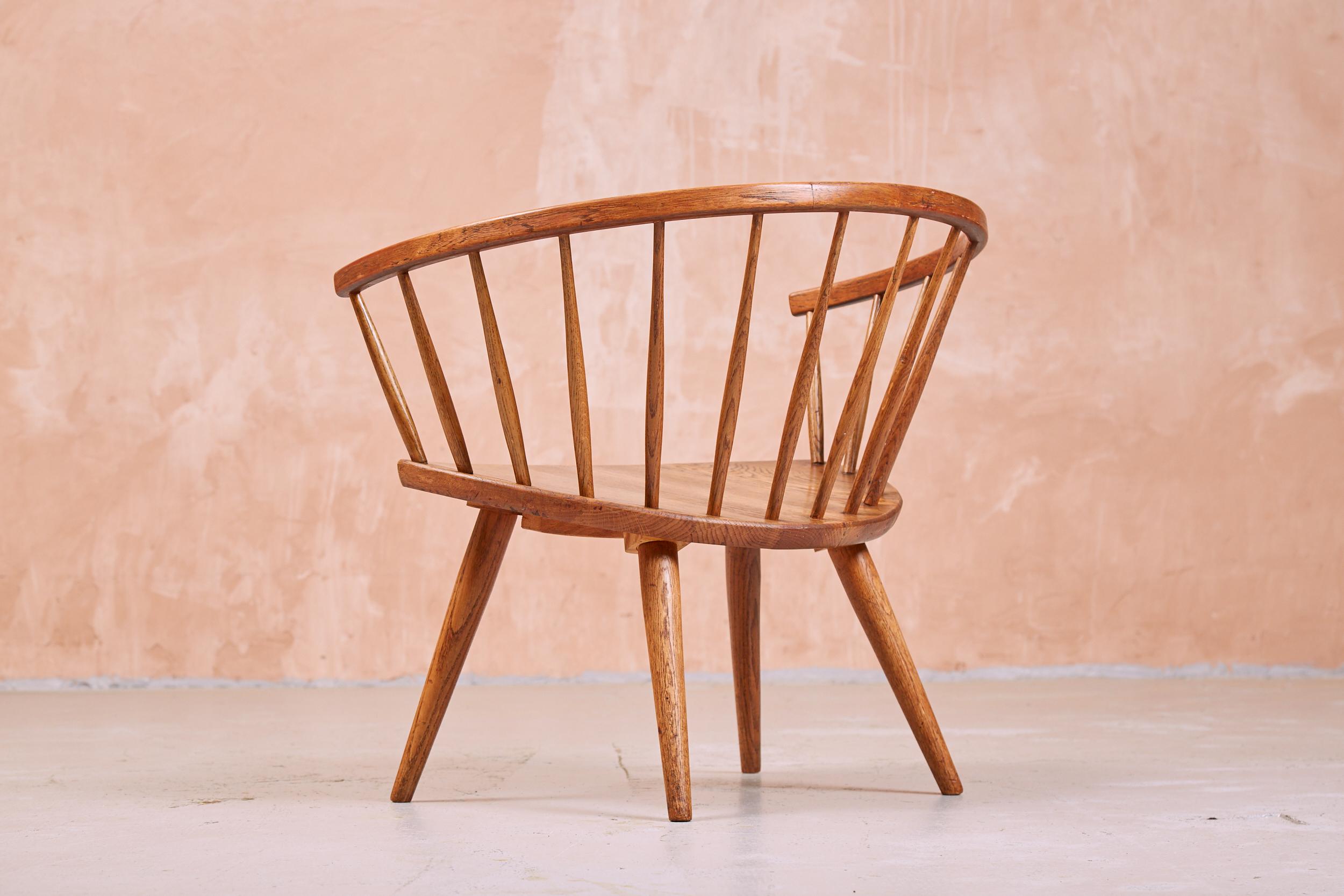 Arka Oak Chair von Yngve Ekström, von Ab Stolfabriks, Schweden, 1955 im Zustand „Gut“ im Angebot in London, GB
