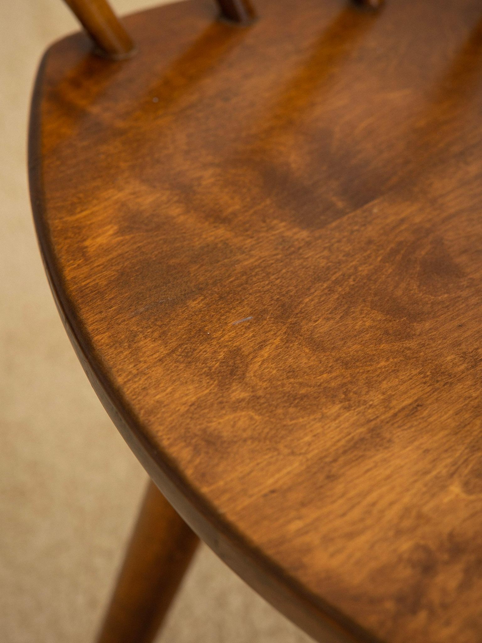 ‘Arka’ Solid Wood Spindle Back Lounge Chair by Yngve Ekström For Sale 3