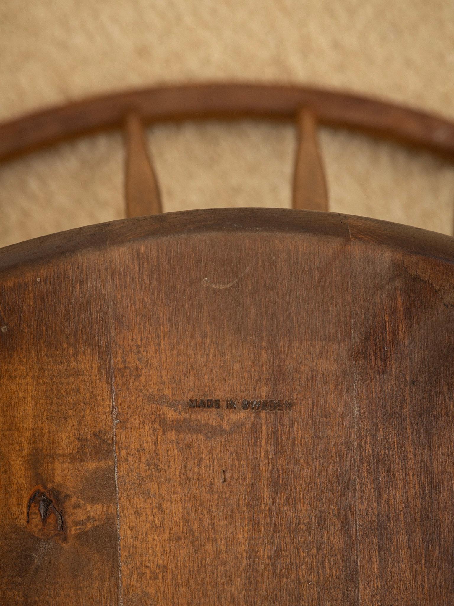 ‘Arka’ Solid Wood Spindle Back Lounge Chair by Yngve Ekström For Sale 4