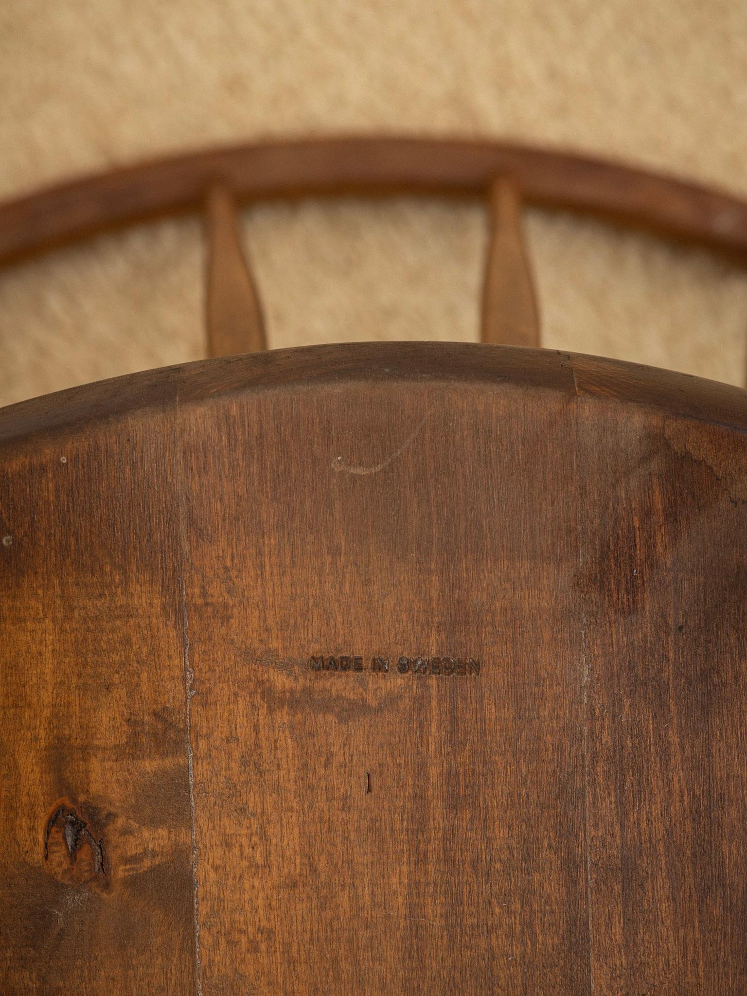 ‘Arka’ Solid Wood Spindle Back Lounge Chair by Yngve Ekström 4