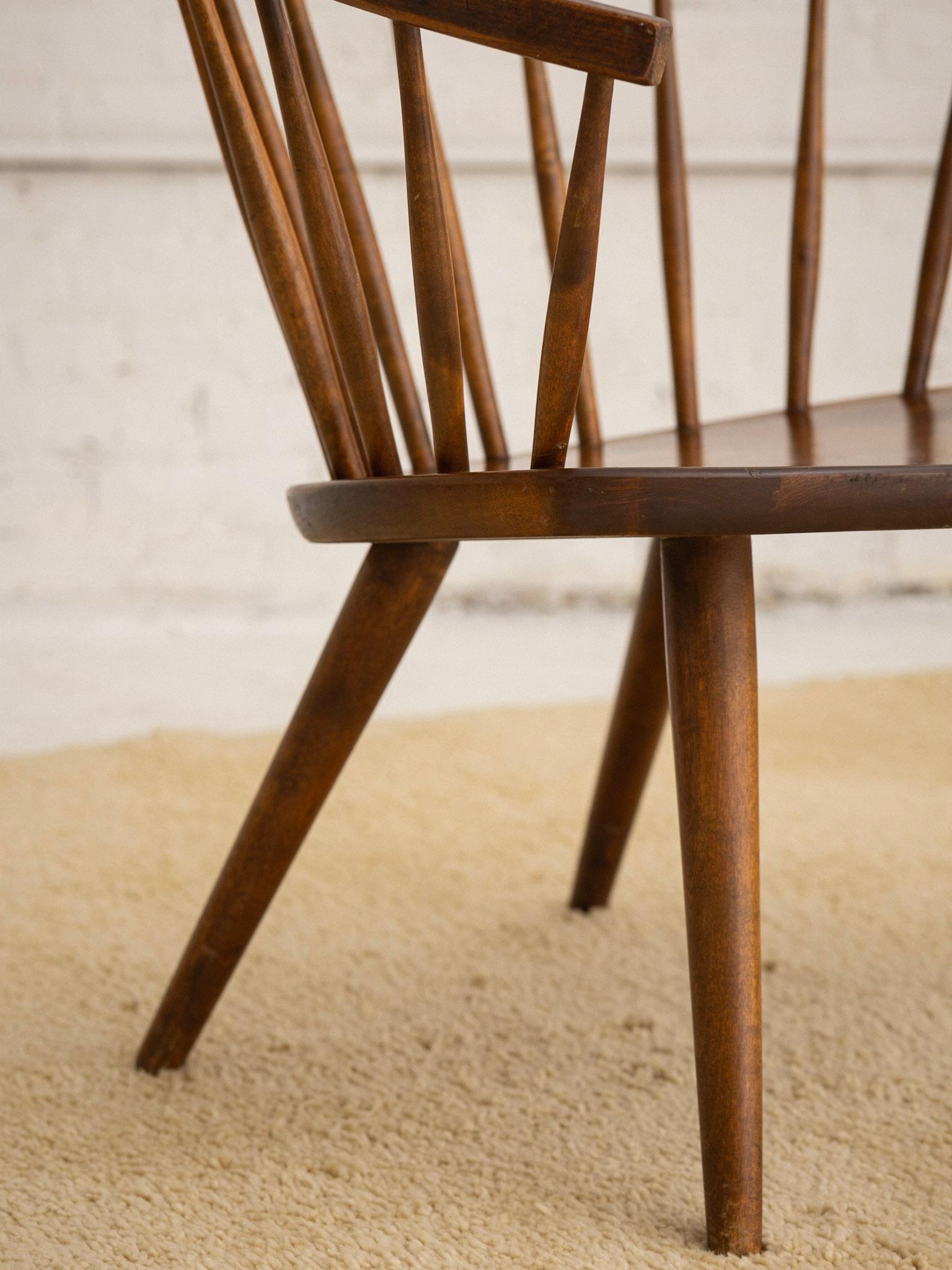 ‘Arka’ Solid Wood Spindle Back Lounge Chair by Yngve Ekström For Sale 1