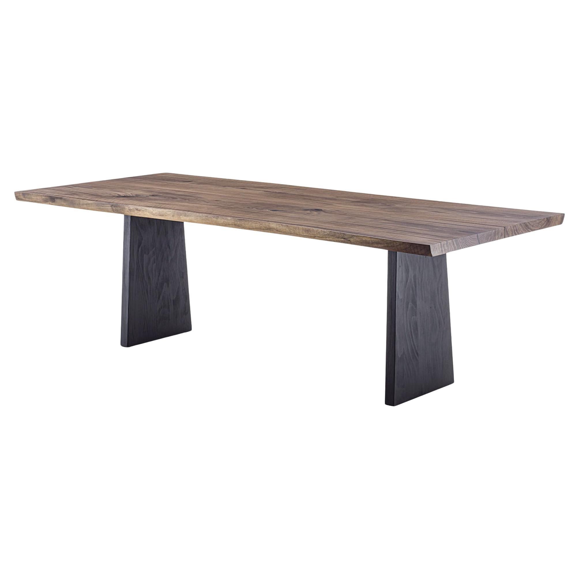Arkena Walnut Steep Feet Dining Table For Sale