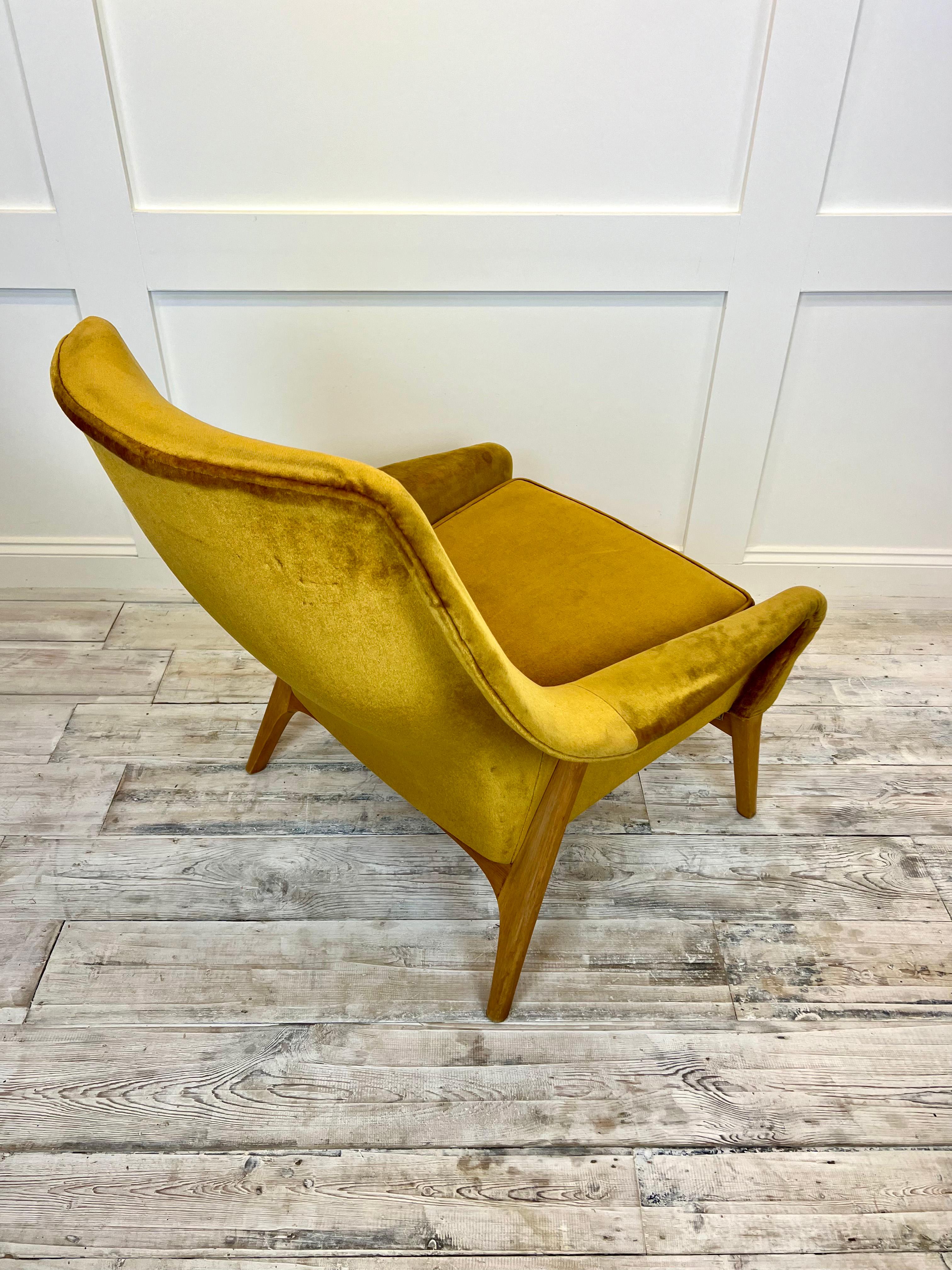 Velvet Parker Knoll, Easy Chair Model 938 