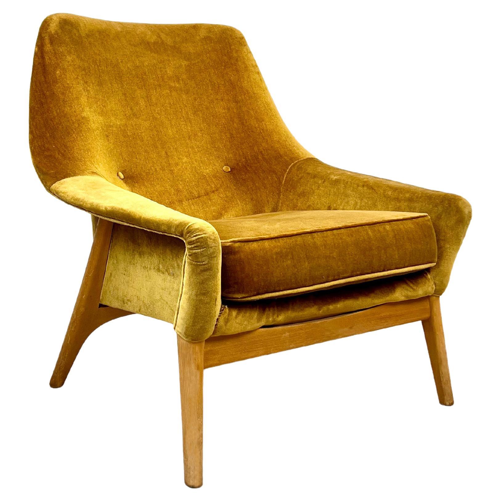 Parker Knoll, Easy Chair Model 938 "Malton, In Bronze Velour, U.K c.1960's For Sale