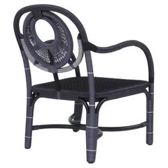 Arkha 'Gray', Tribal Rattan Armchair
