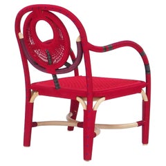 Arkha 'Red', Tribal Rattan Armchair