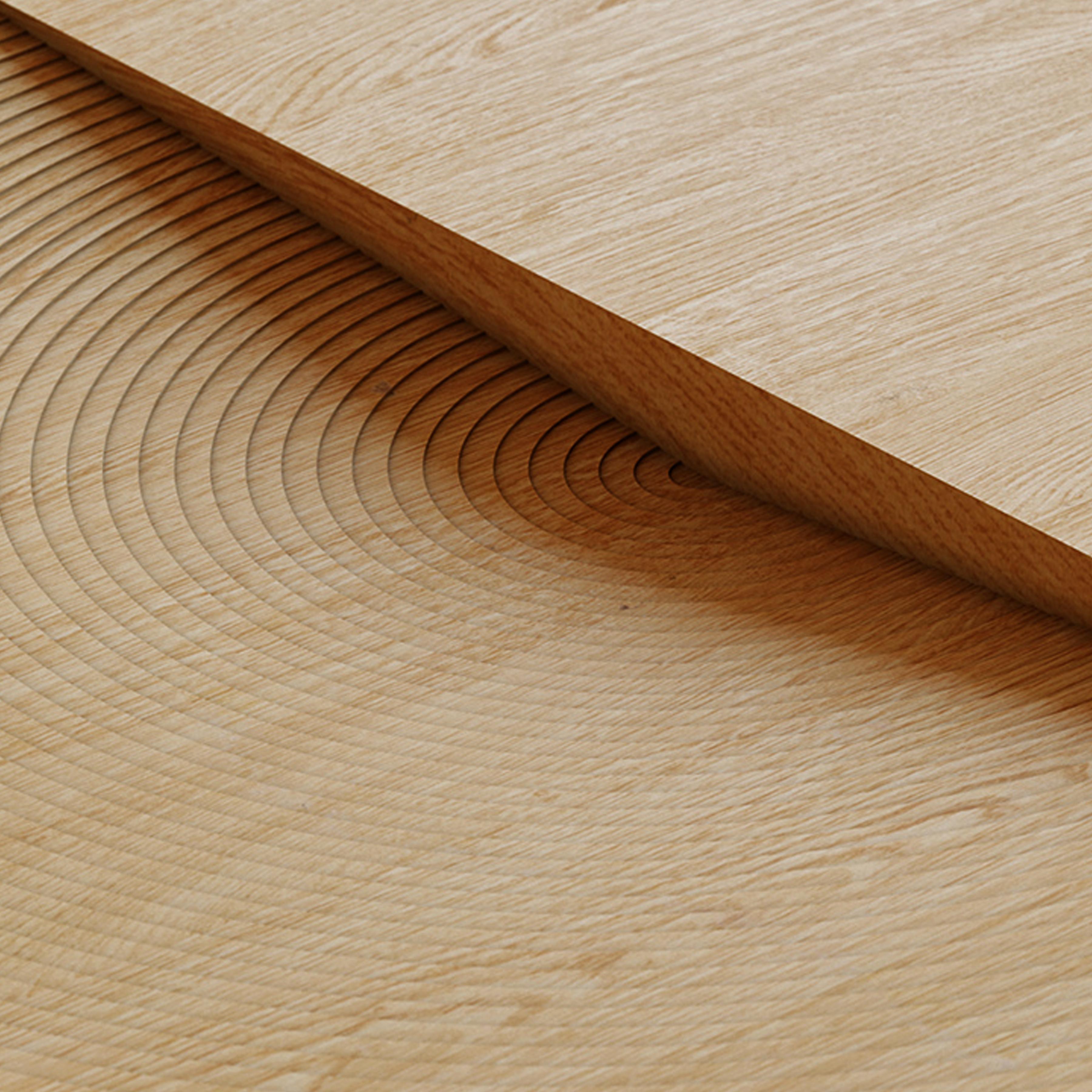 Turkish Arkhe No 1 Coffee Table Oval Solid Oak, Modern Sculptural by Fulden Topaloglu For Sale