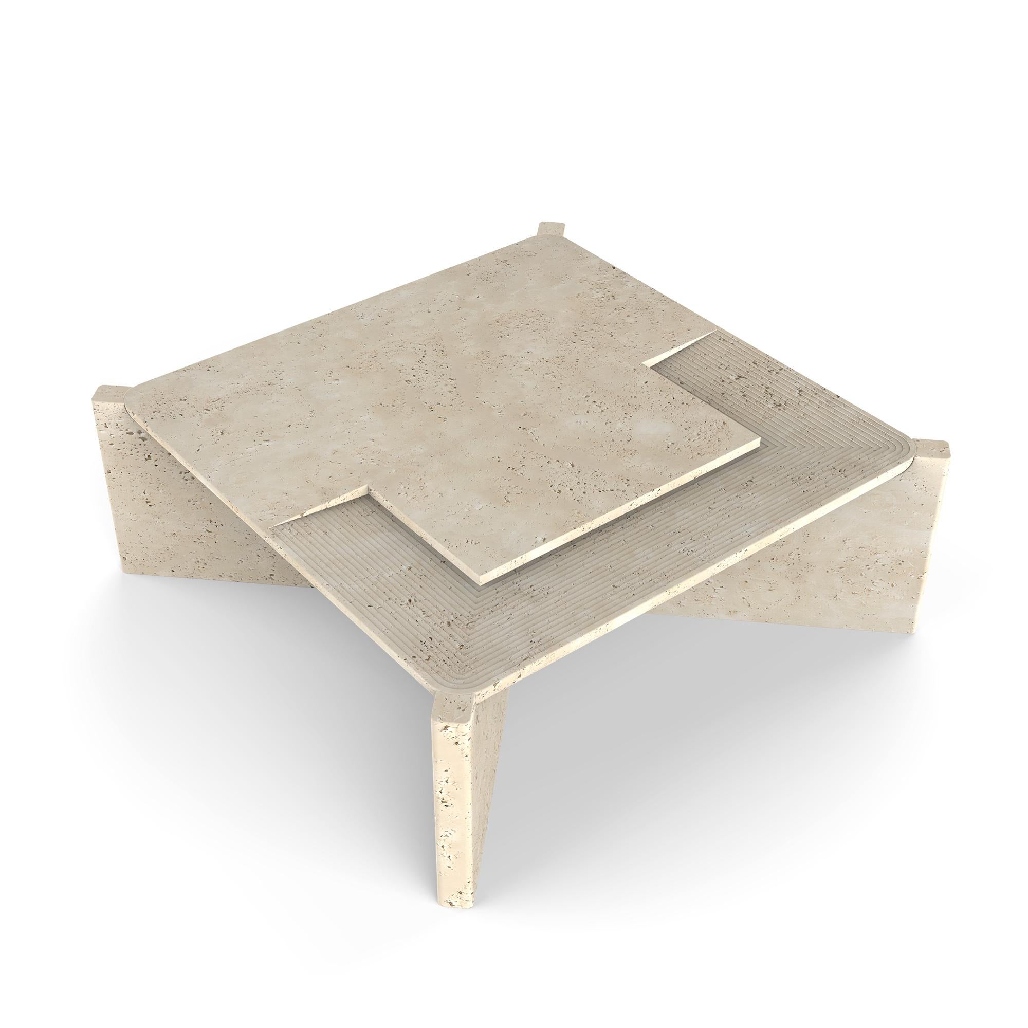 Designer Fulden Topaloğlu explains the inspiration behind the design:

“Arkhe Collection is a tribute to the beautiful amphitheaters dispersed throughout the Mediterranean geography. As a lucky kid growing up in the Aegean coast, the visits to these