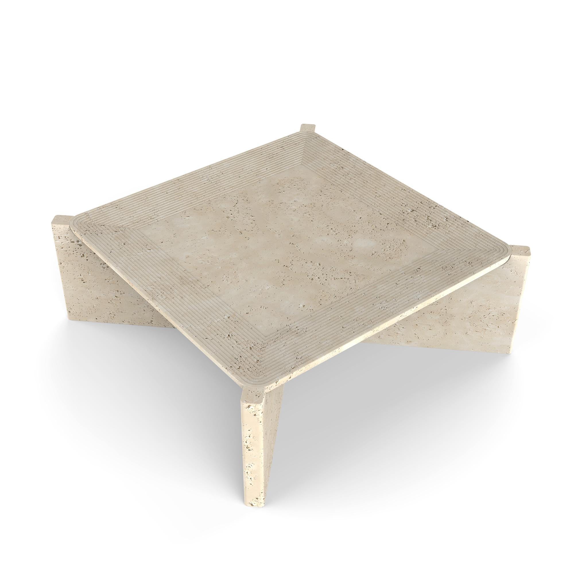 Designer Fulden Topaloğlu explains the inspiration behind the design:

“Arkhe Collection is a tribute to the beautiful amphitheaters dispersed throughout the Mediterranean geography. As a lucky kid growing up in the Aegean coast, the visits to these