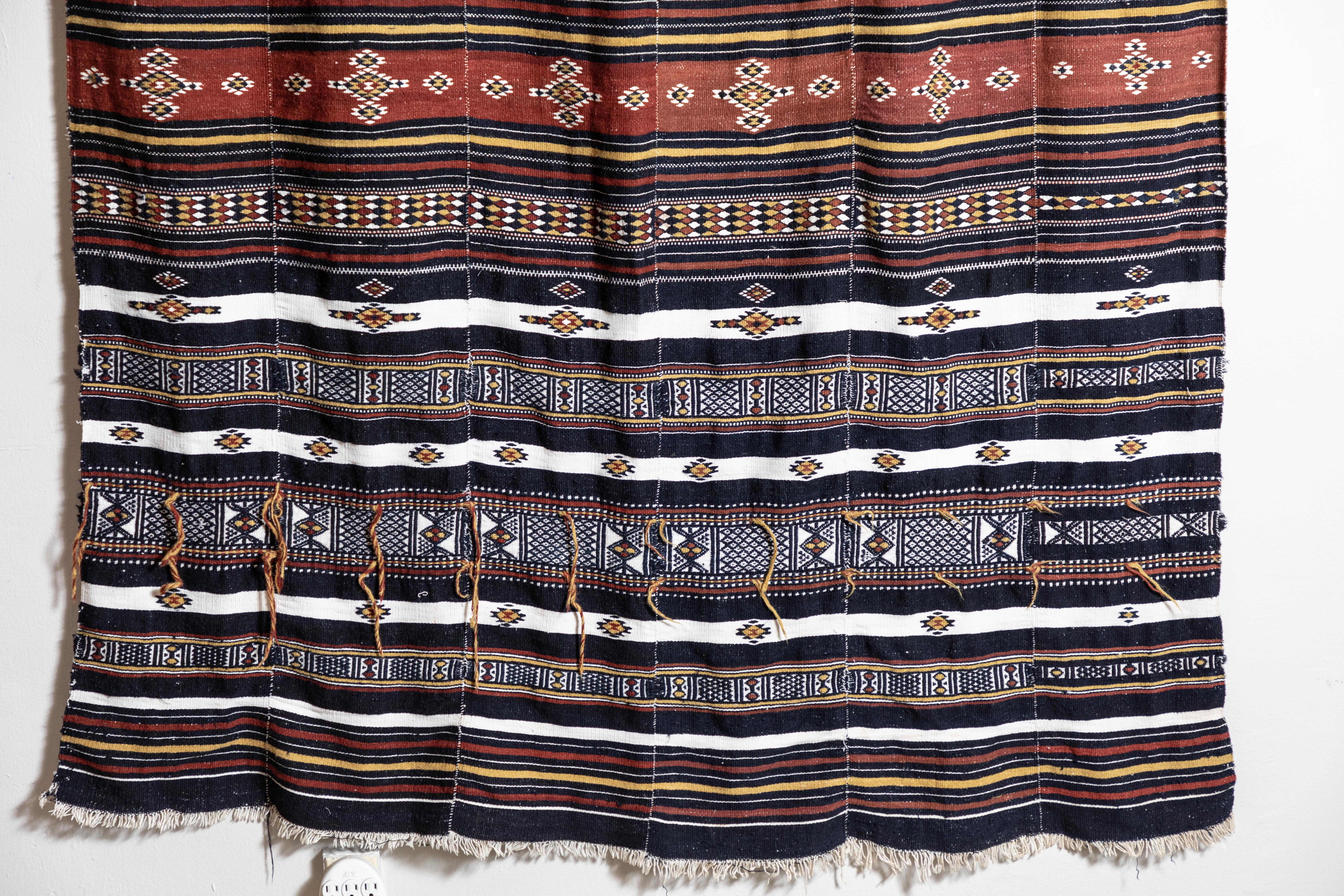 Hand-Woven Arkilla Kerka Fulani Wedding Blanket For Sale