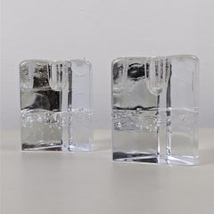 ‘Arkipelago’ Pair of Triangle Candle Holders, Timo Sarpaneva for Iittala, 1970s