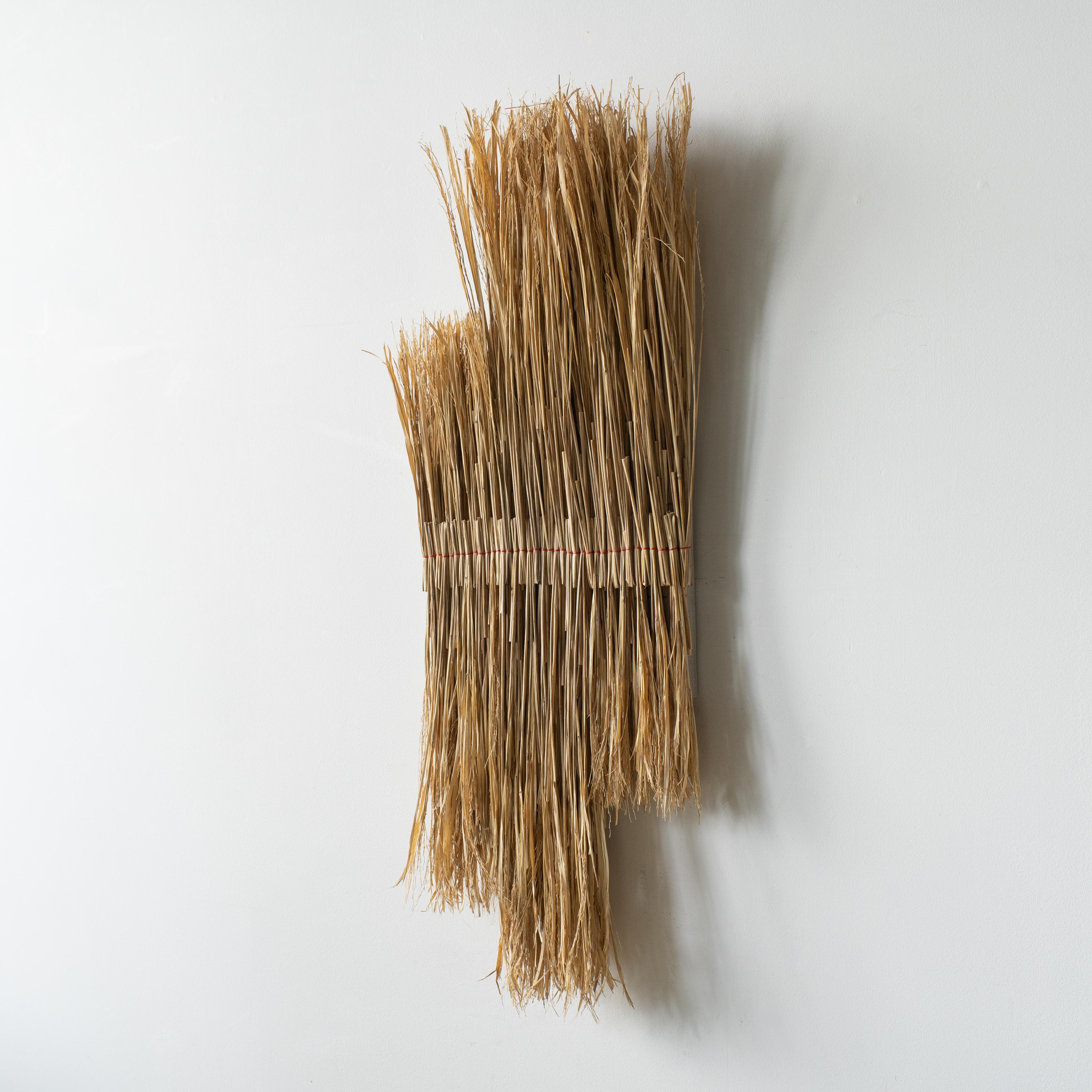 Hand-sewed rice straw art by ARKO. 
Title: Composition Rubato
This is one of the series named 