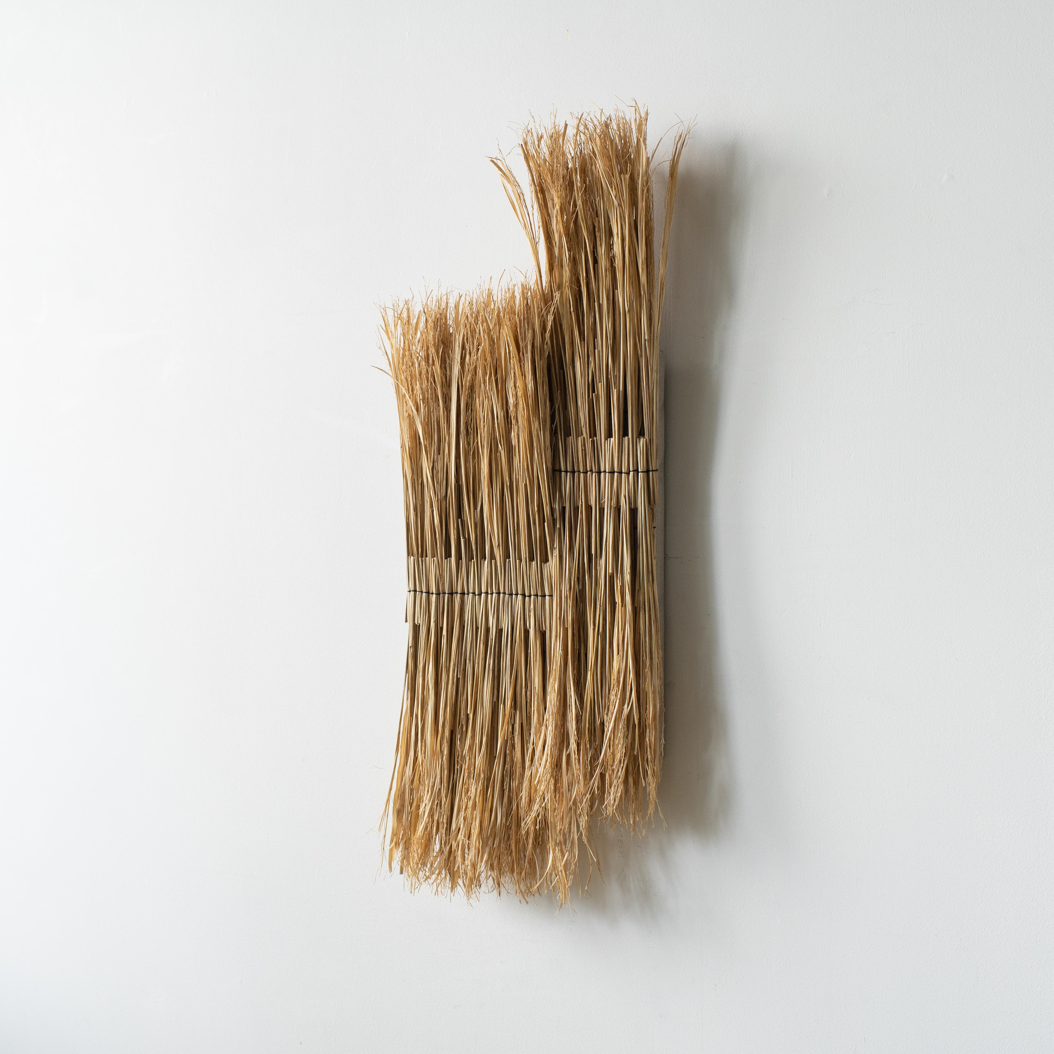 ARKO Wand-Skulptur, Zeitgenössische Kunst, japanisches Kunsthandwerk, Rice Straw Art (Organische Moderne) im Angebot