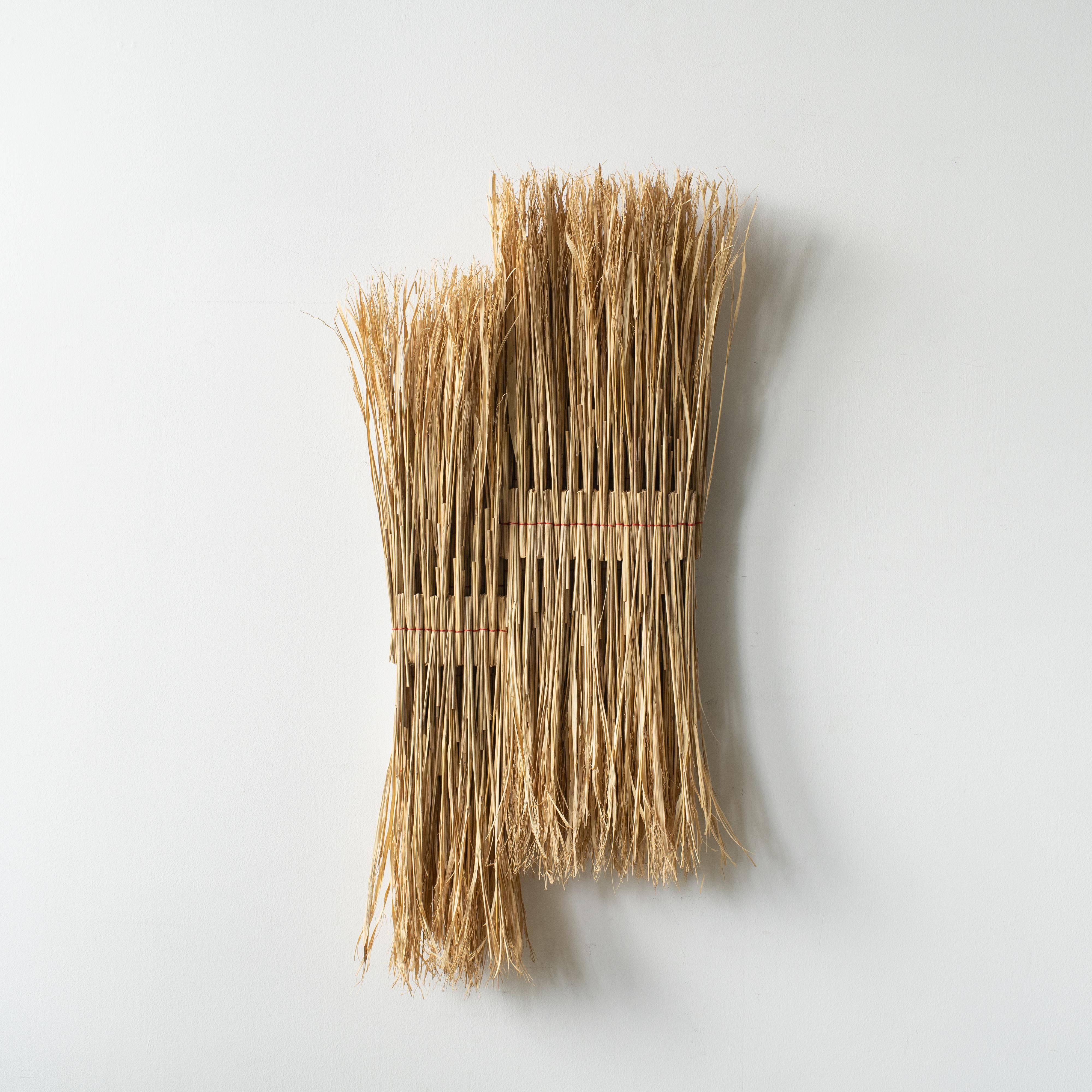 Hand-sewed rice straw art by ARKO. 
Title: Composition Marcato (B)
This is one of the series named 