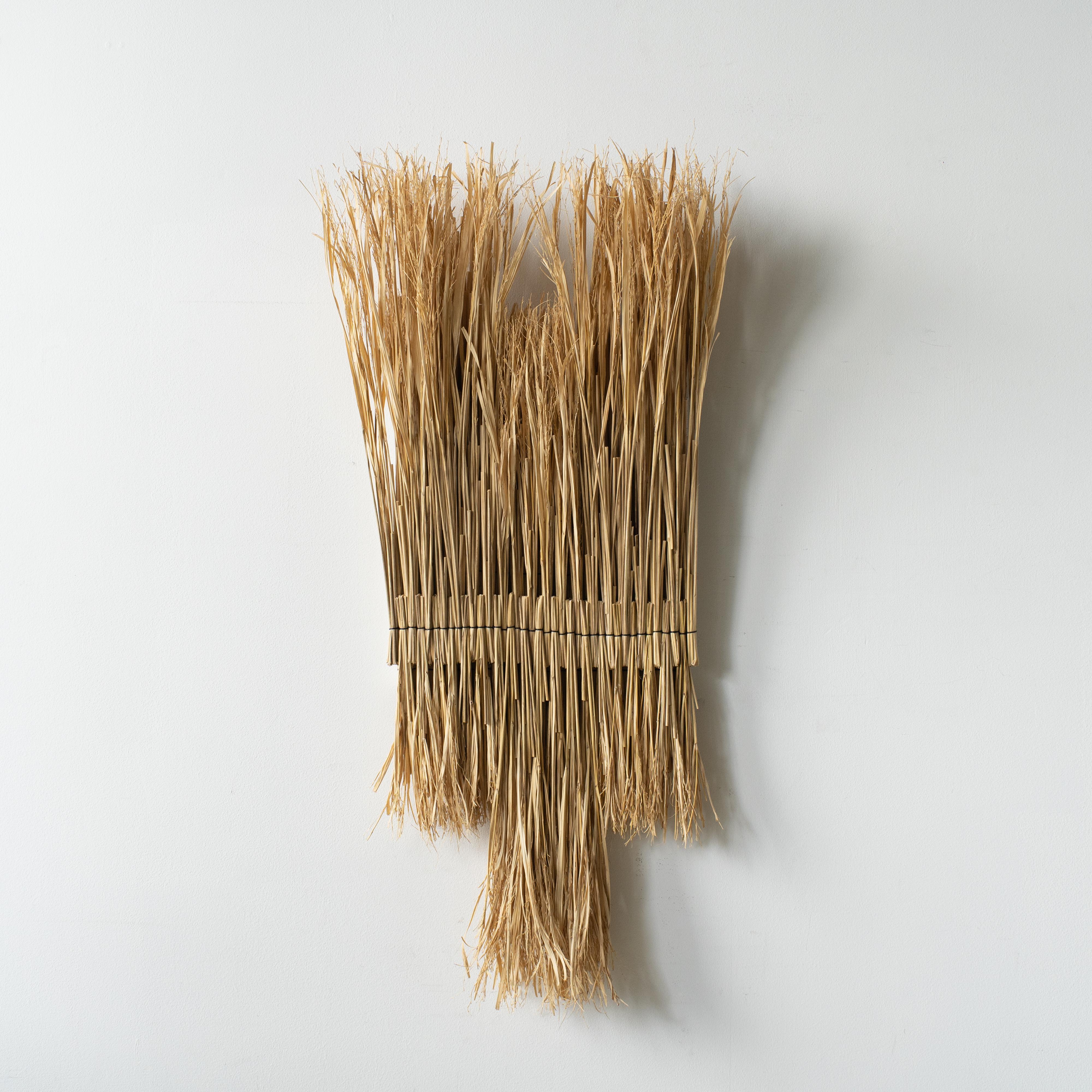 Hand-sewed rice straw art by ARKO. 
Title: Composition Sostenuto
This is one of the series named 
