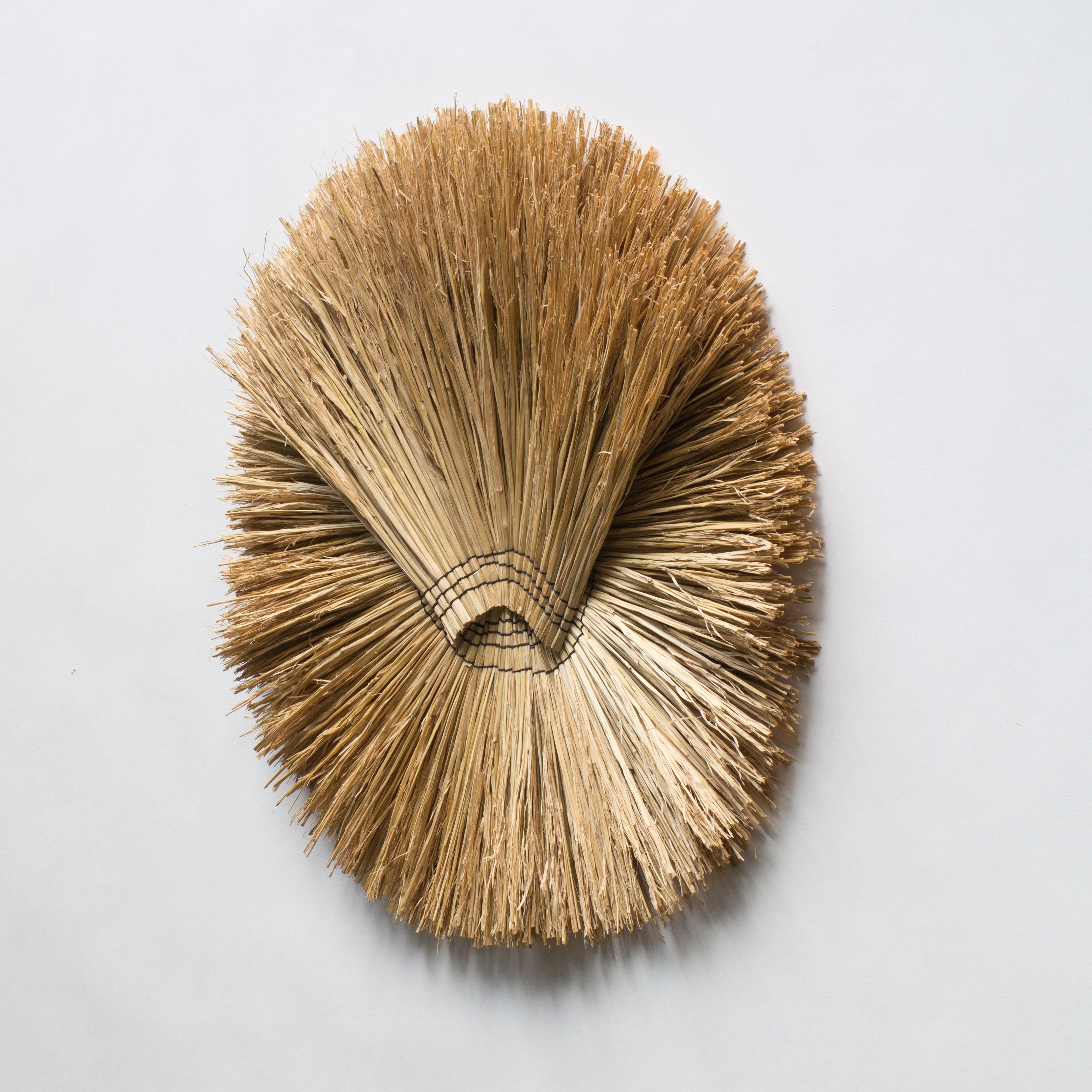 Hand-sewed rice straw art by Arko. 
Title: untitled
This work has the feelings of contemporary tribal art, contemporary Craft art, created with the respect for wild nature.
Arko is a finalist of the Loewe Craft prize 2018.