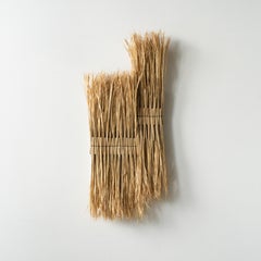 ARKO Wandkunst 20 – Zeitgenössische Kunst, japanisches Kunsthandwerk, Wandskulptur aus Reisstroh