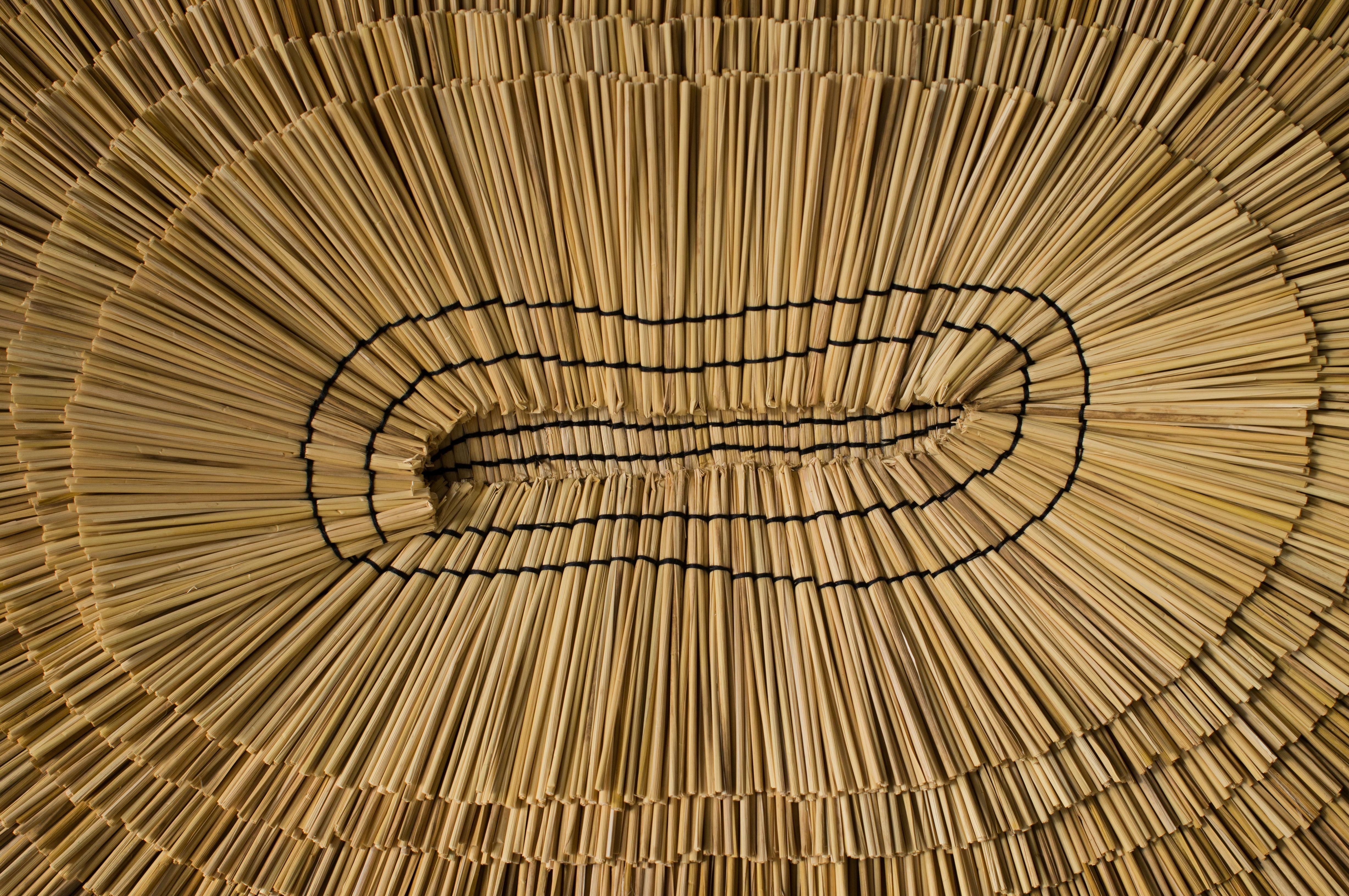 Japanese Arko Wall Art3  Tribal Style, Contemporary Art Craft Rice Straw