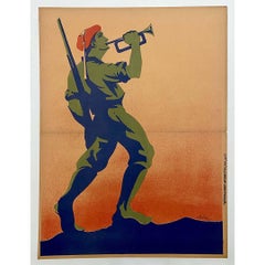 Original poster of a Carlist soldier made around 1935 by Arlaiz