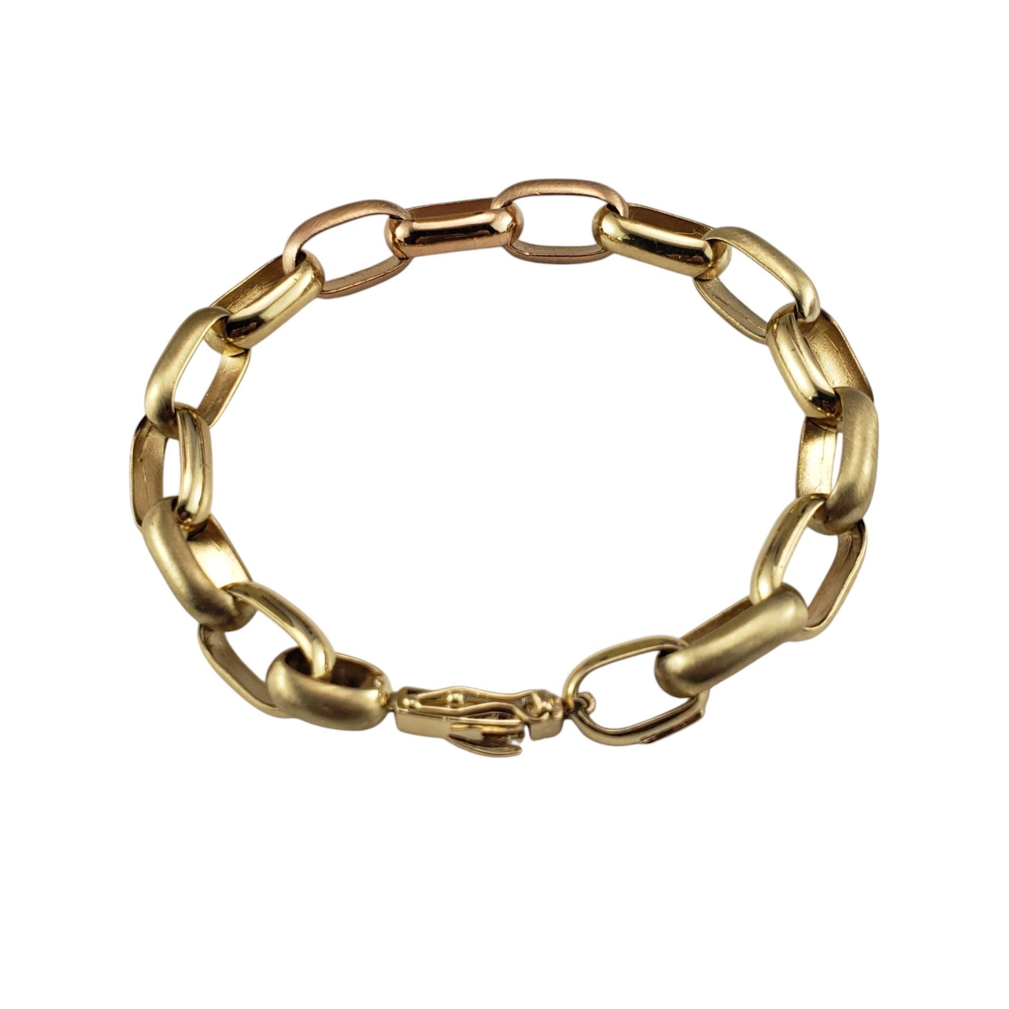 Arlene Altman Bracelet à maillons en or jaune et rose 14 carats n° 19896 Bon état - En vente à Washington Depot, CT