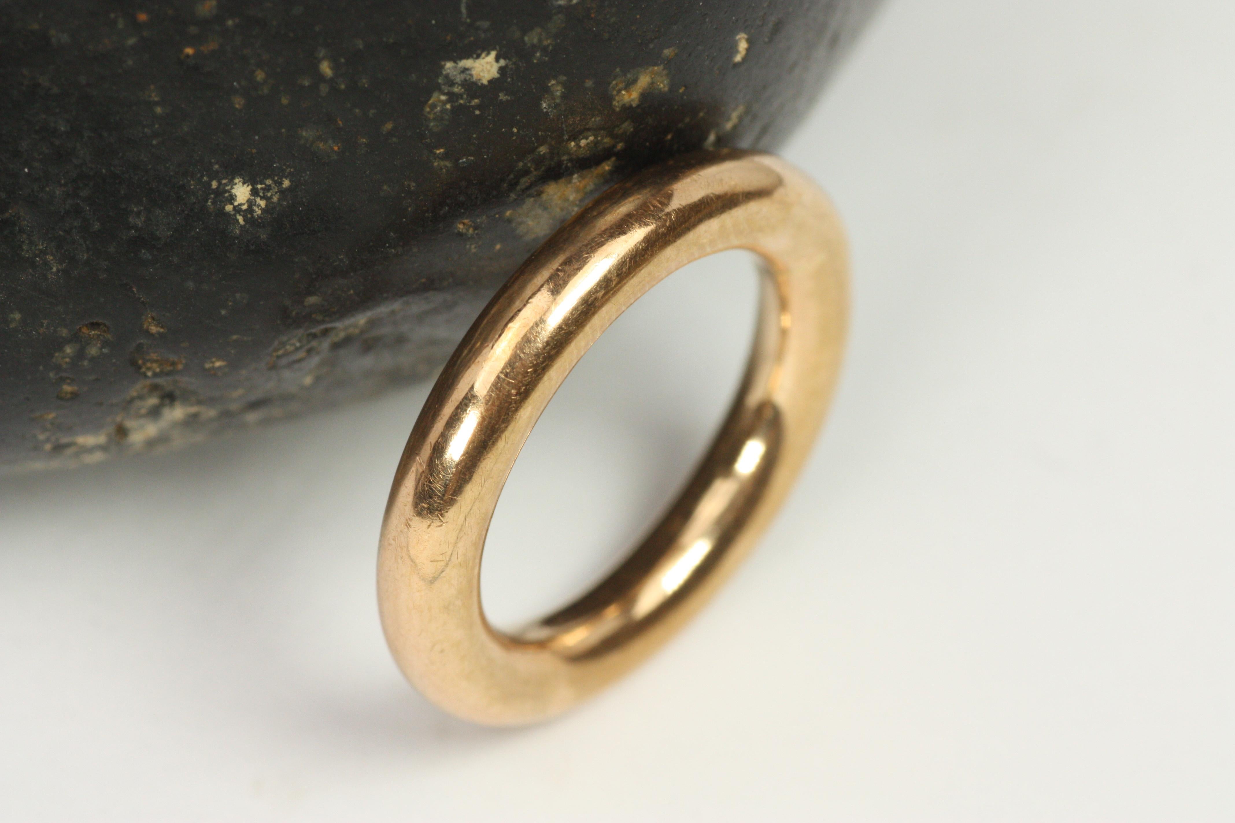 Arlene Altman Rundrohrring massiv 18K Rose Gold im Angebot 1