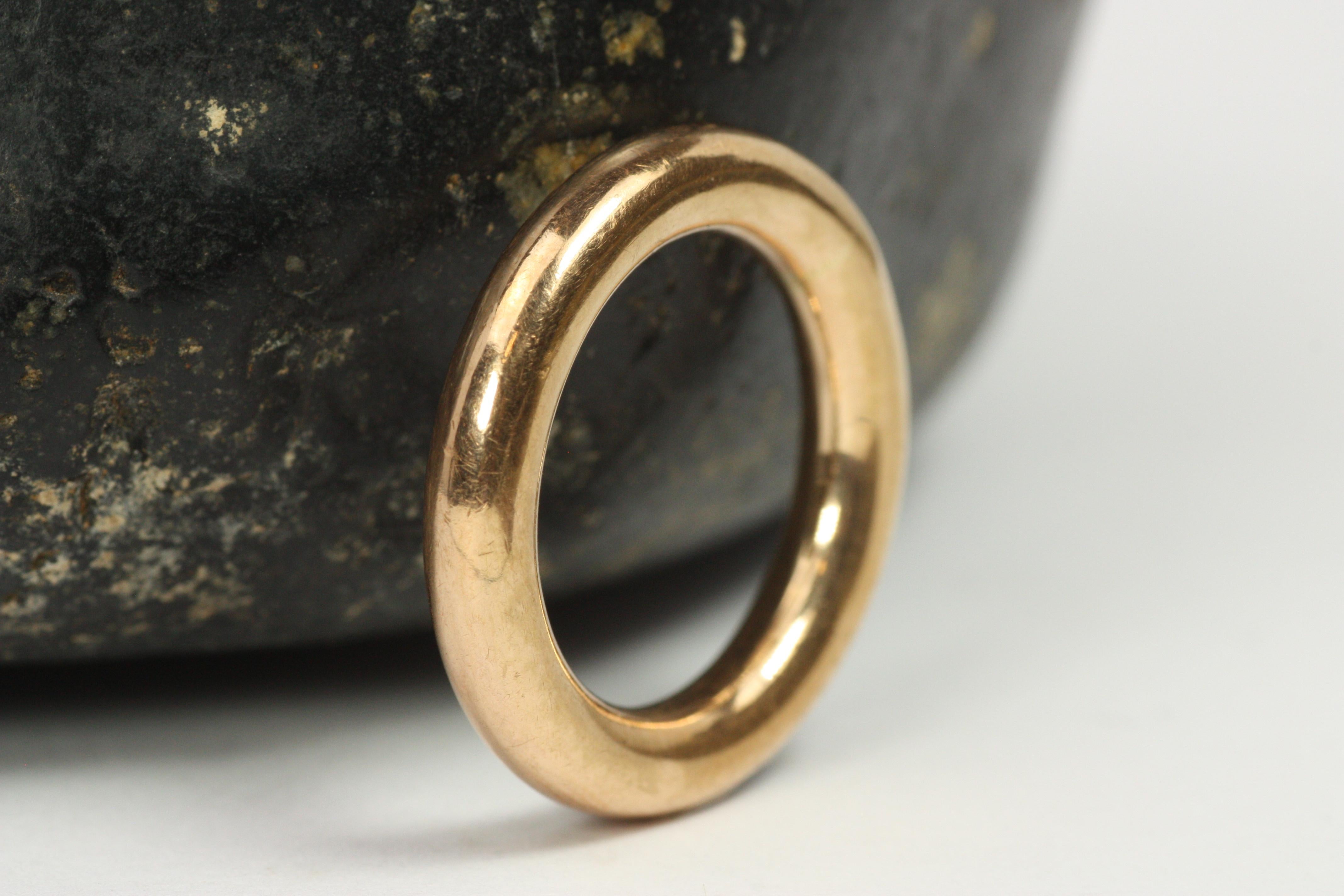 Arlene Altman Rundrohrring massiv 18K Rose Gold im Angebot 2