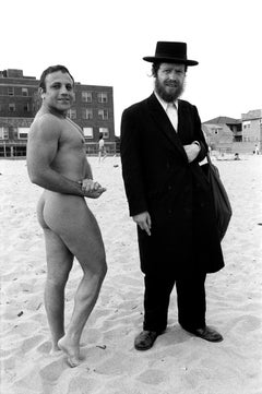 Hassid et culturiste juif, Coney Island, NY