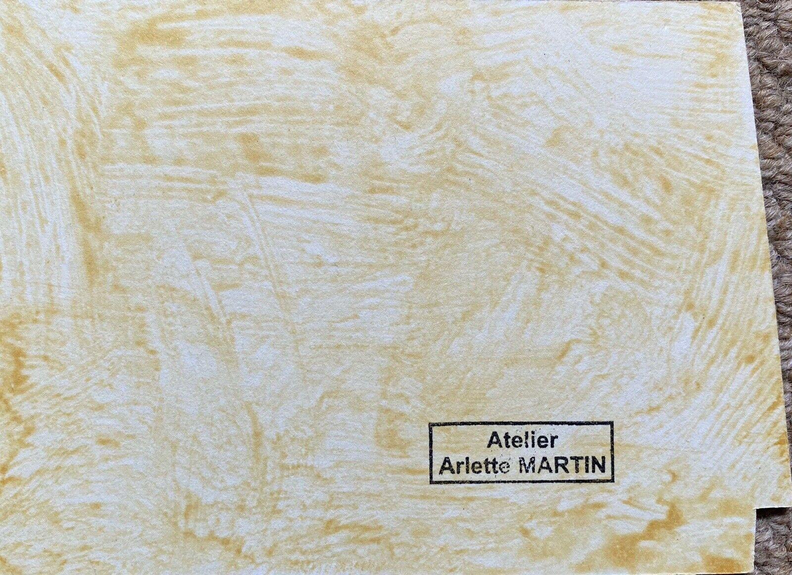 Französisches geometrisches abstraktes Gemälde von Arlette Martin (Sonstiges) im Angebot