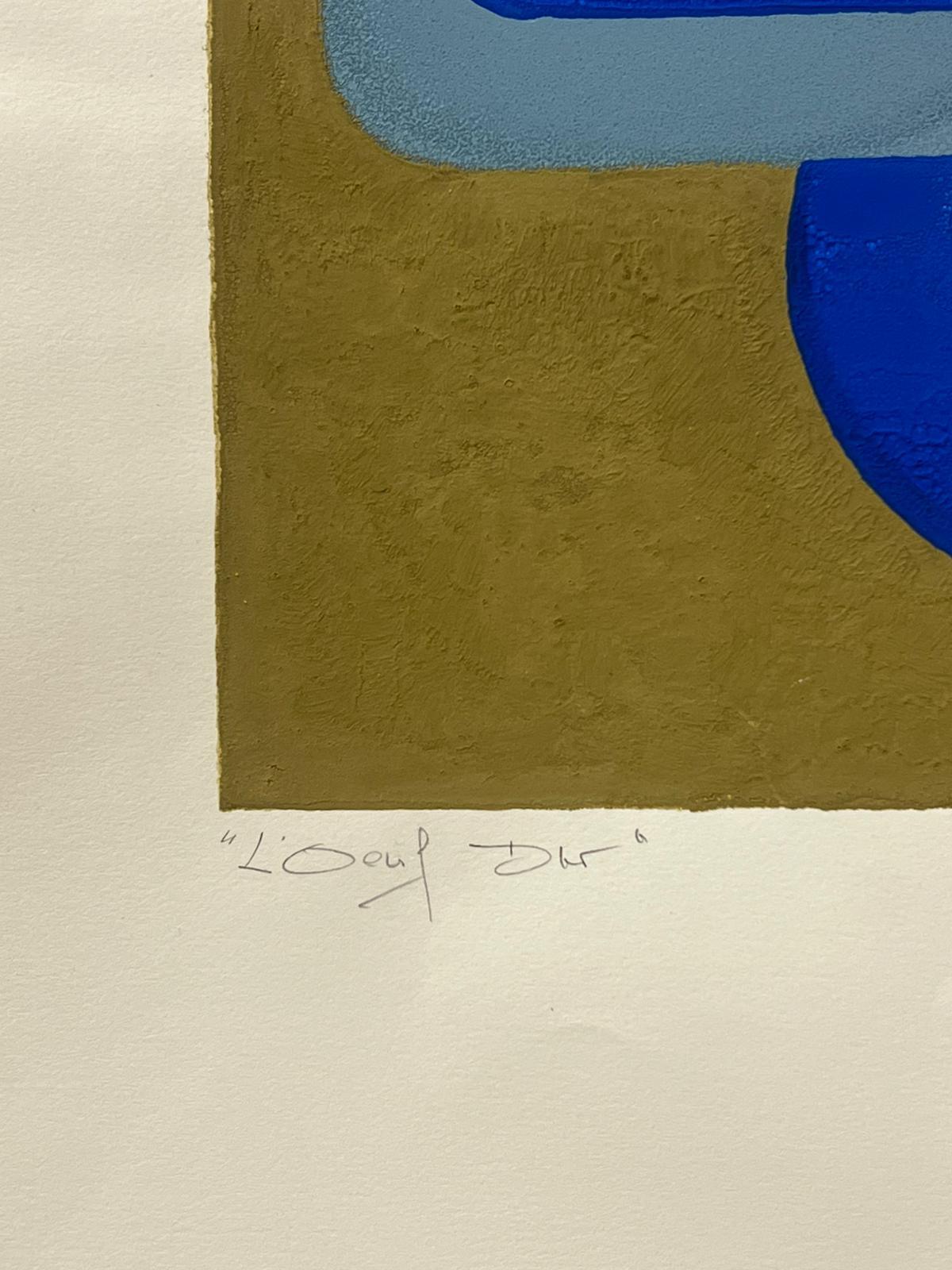 Peinture abstraite française des années 1970 aux couleurs modernes et audacieuses - Abstrait Painting par Arlette Martin