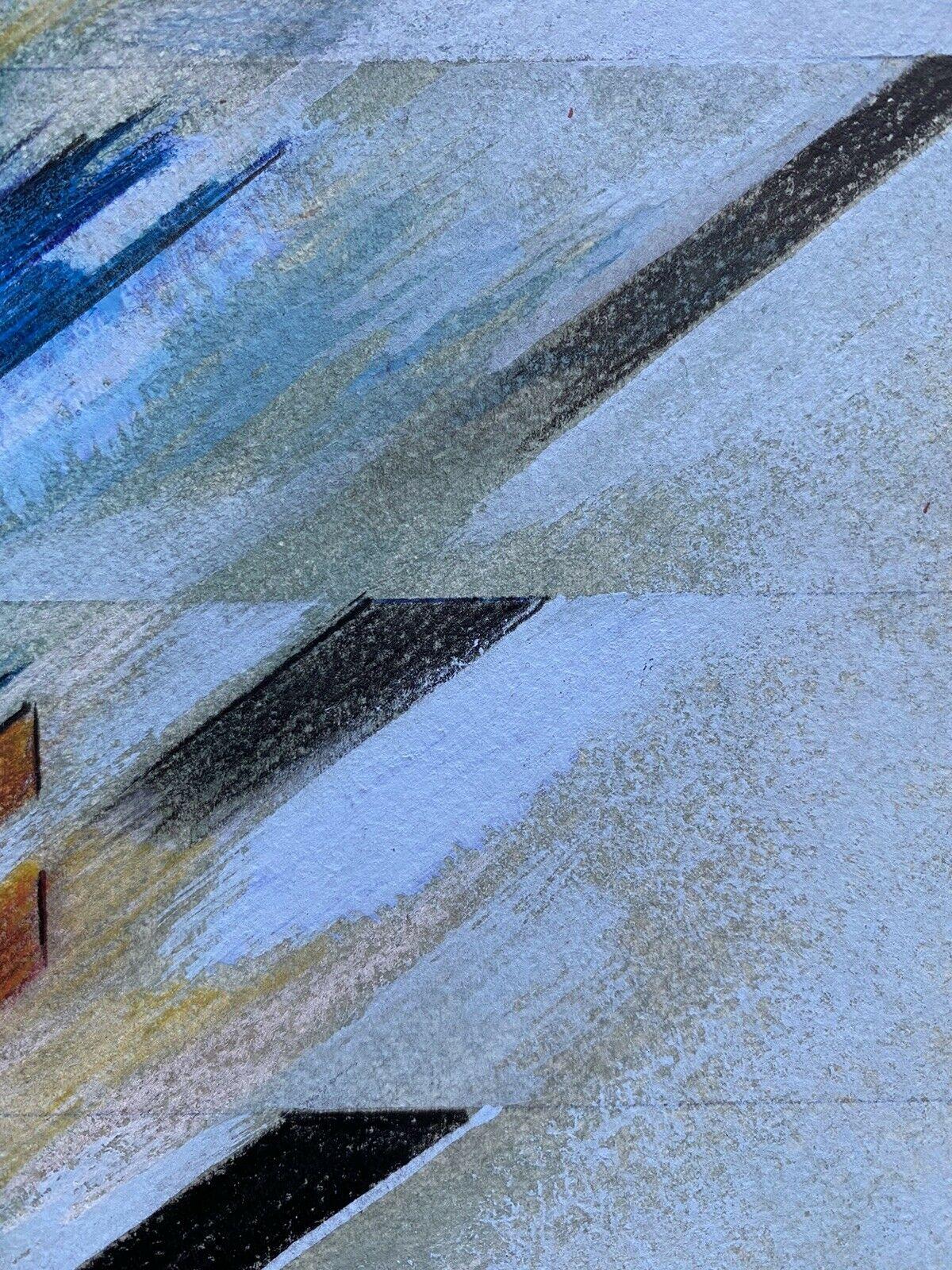 ARLETTE MARTIN (nato nel 1924) PITTURA ASSTRATTA GEOMETRICA FRANCESE DEGLI ANNI 70 - Abstract Painting Blu di Arlette Martin