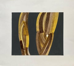 ARLETTE MARTIN (b.1924) FRENCH GEOMETRIC ABSTRACT PAINTING - 1970'S DESIGN