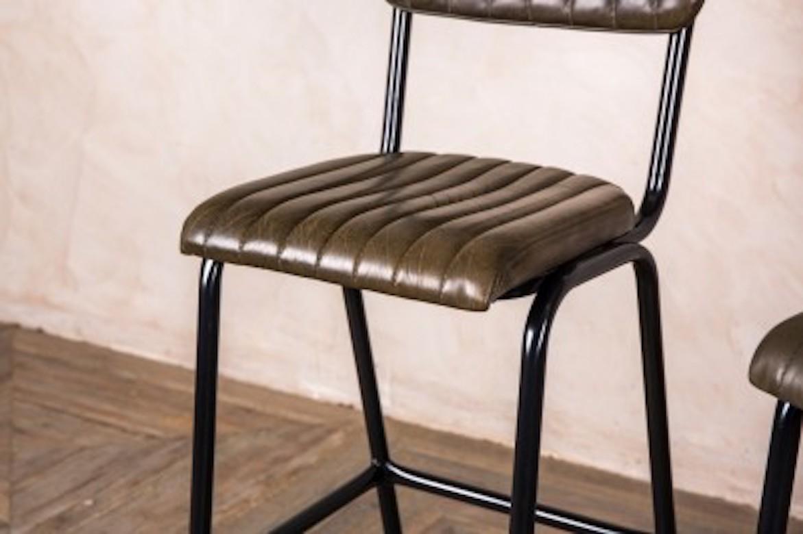 Arlington Leather Breakfast Bar Stools, 20th Century For Sale 6