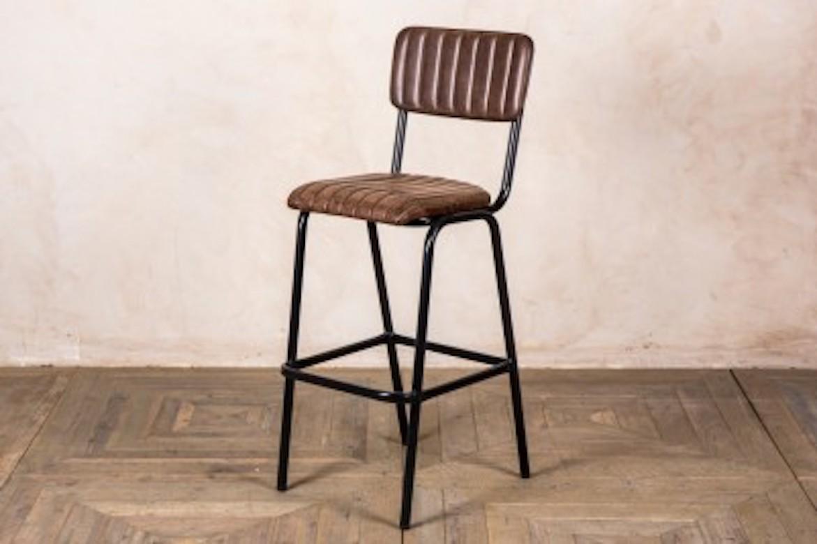 Arlington Leather Breakfast Bar Stools, 20th Century For Sale 7