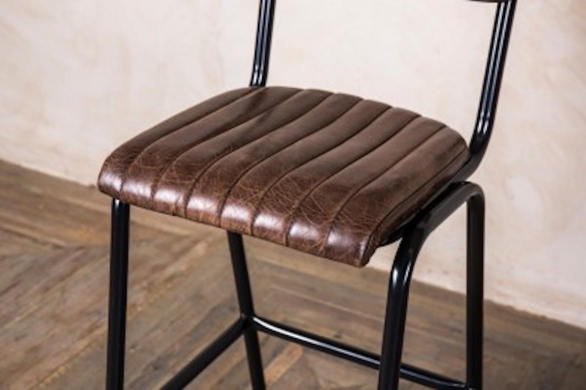 Arlington Leather Breakfast Bar Stools, 20th Century For Sale 9