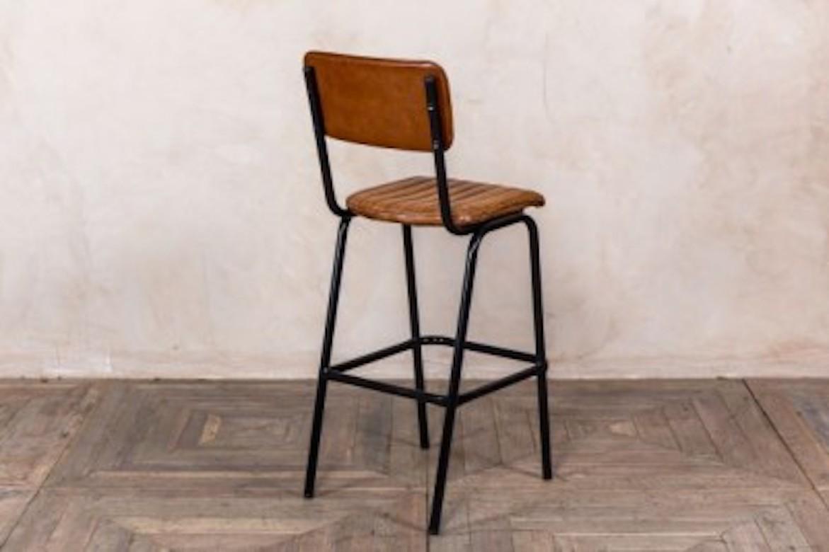 European Arlington Leather Breakfast Bar Stools, 20th Century For Sale