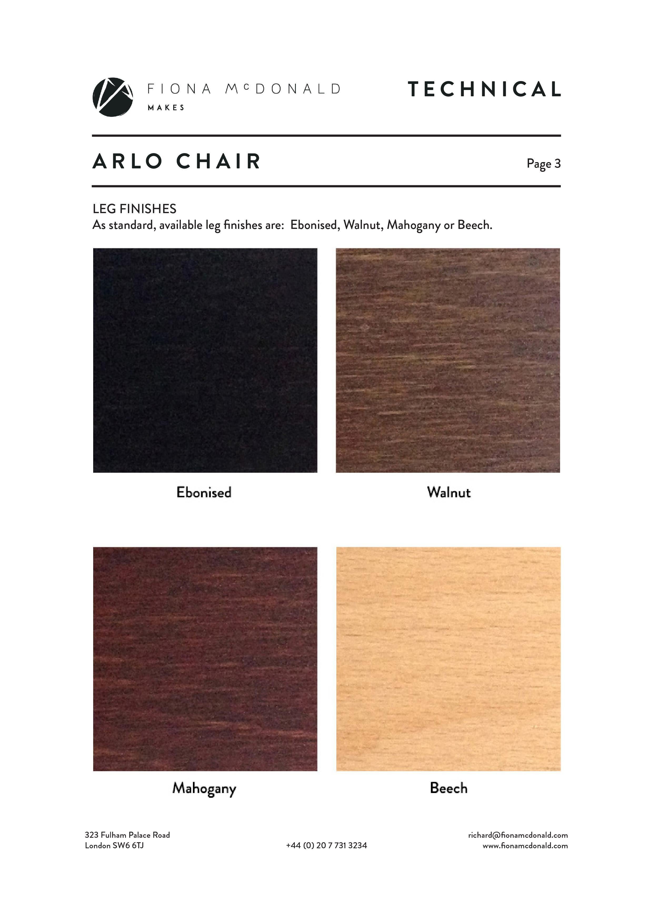 Arlo Chair - Bespoke - Made with your Fabric For Sale 3