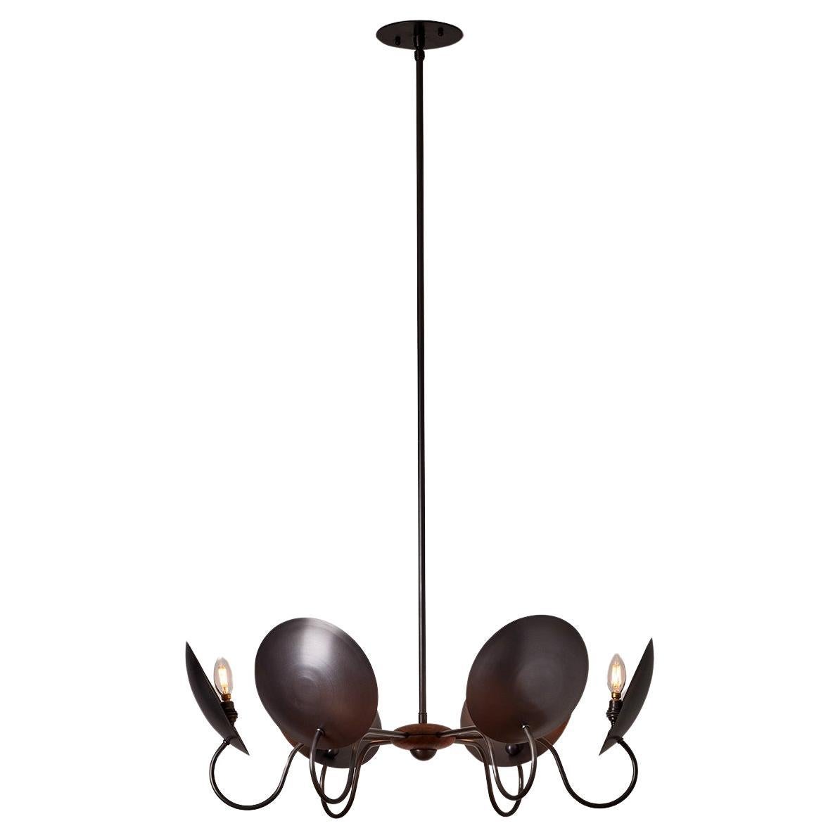 Arlo Chandelier - Six Arms - Oil Rubbed Brass and Bronze
