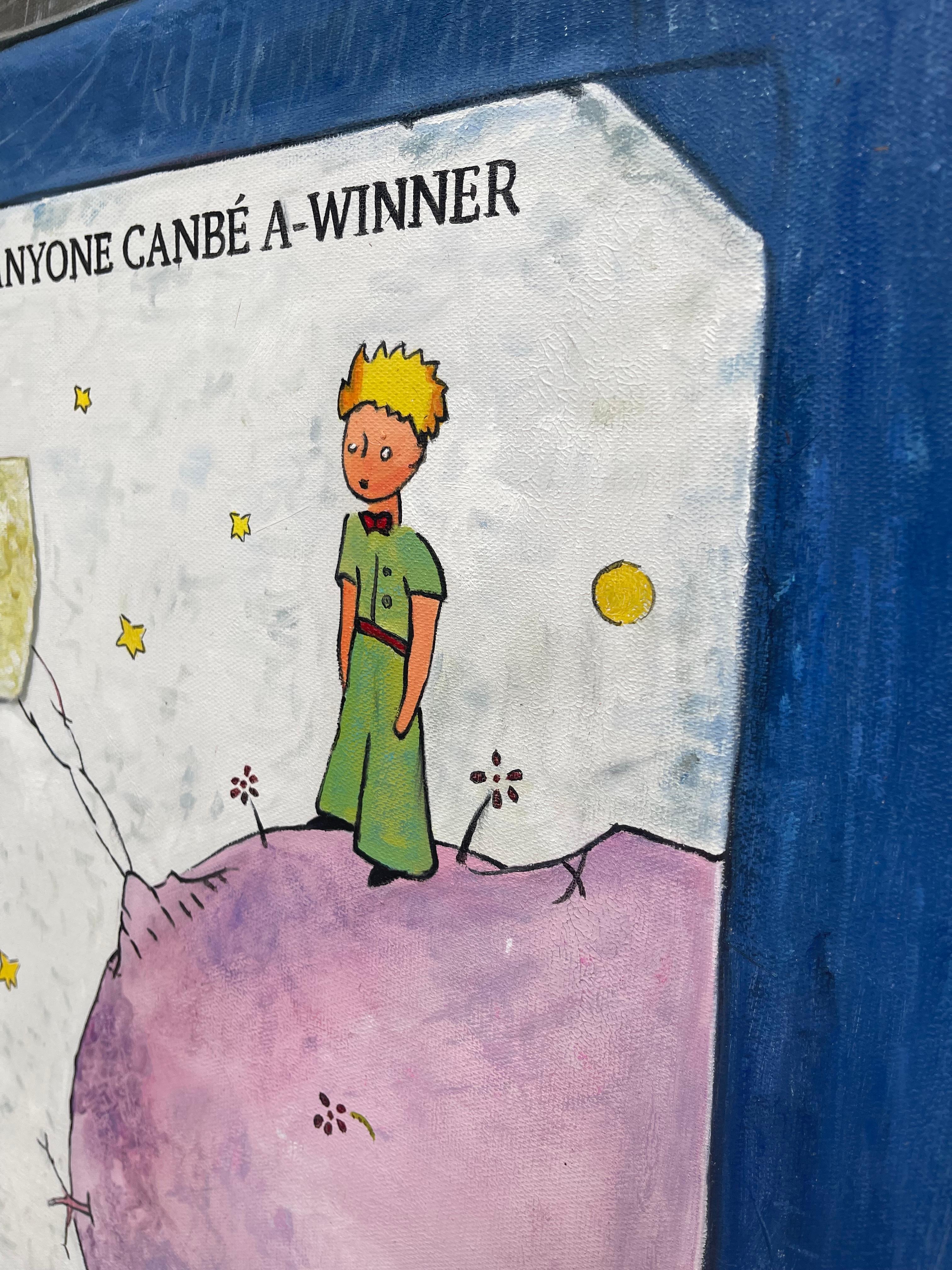 Arlo Sinclair - Il Principe dell'Ondulazione: Verso la Luna, Pittura 2022 4