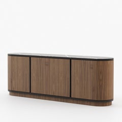 Arlon Walnut and Marble Sideboard