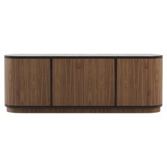Buffet Arlon en noyer et marbre