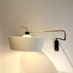 Arlus Articulating Brass Wall Light France 1950