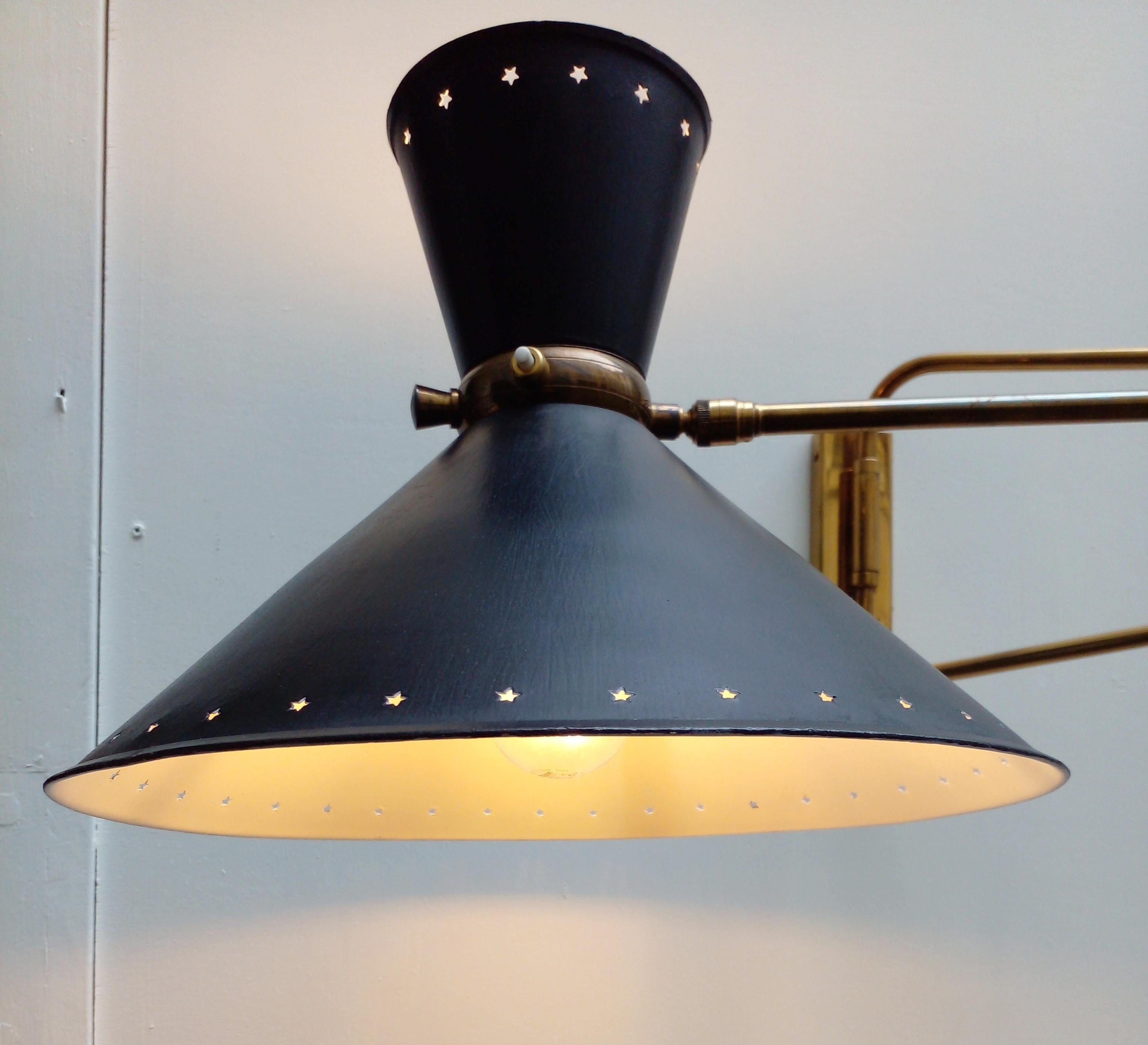 Aplique plegable Robert Mathieu, Francia circa 1950 en venta 1