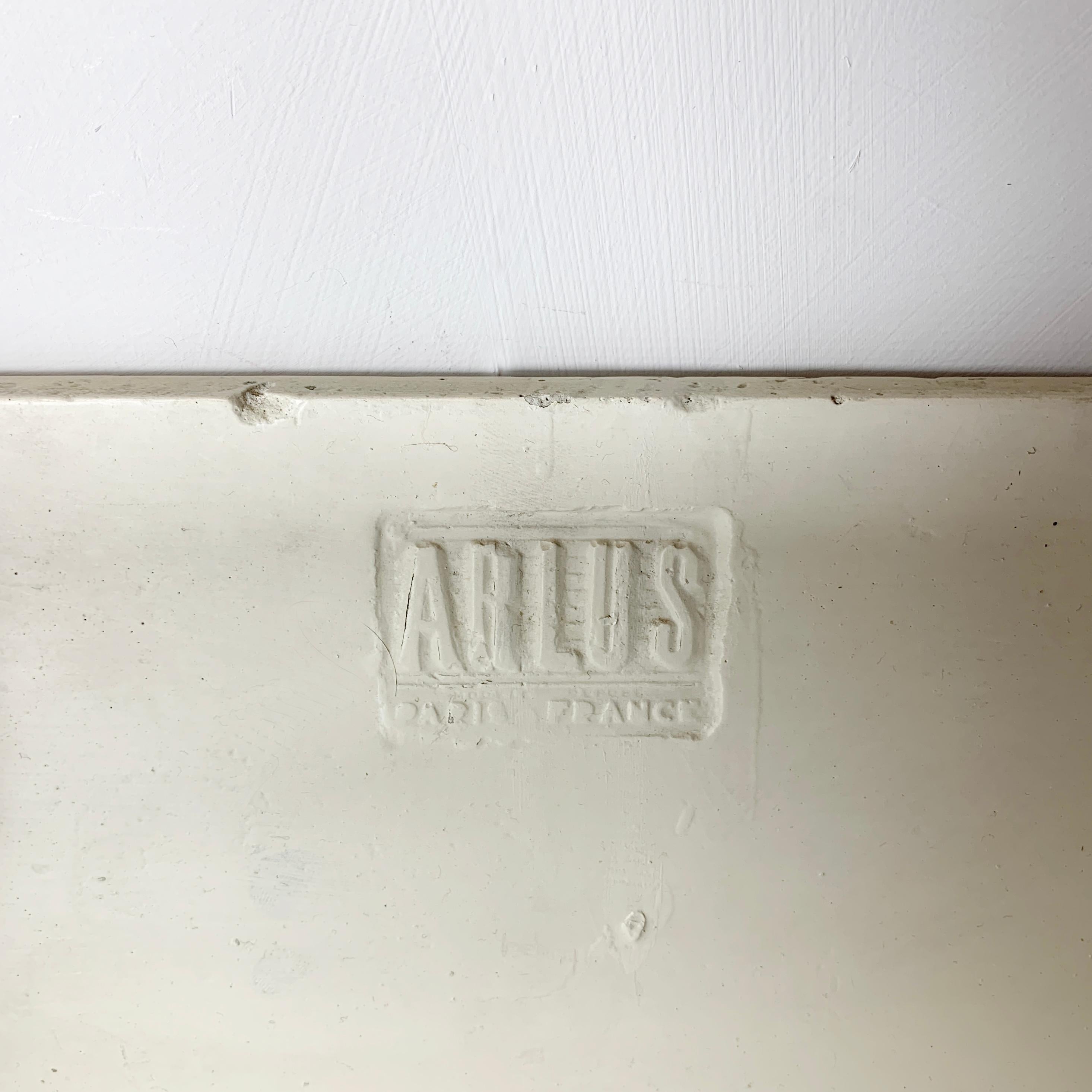 Plaster Arlus France, Art Deco Glass Rod Wall Light