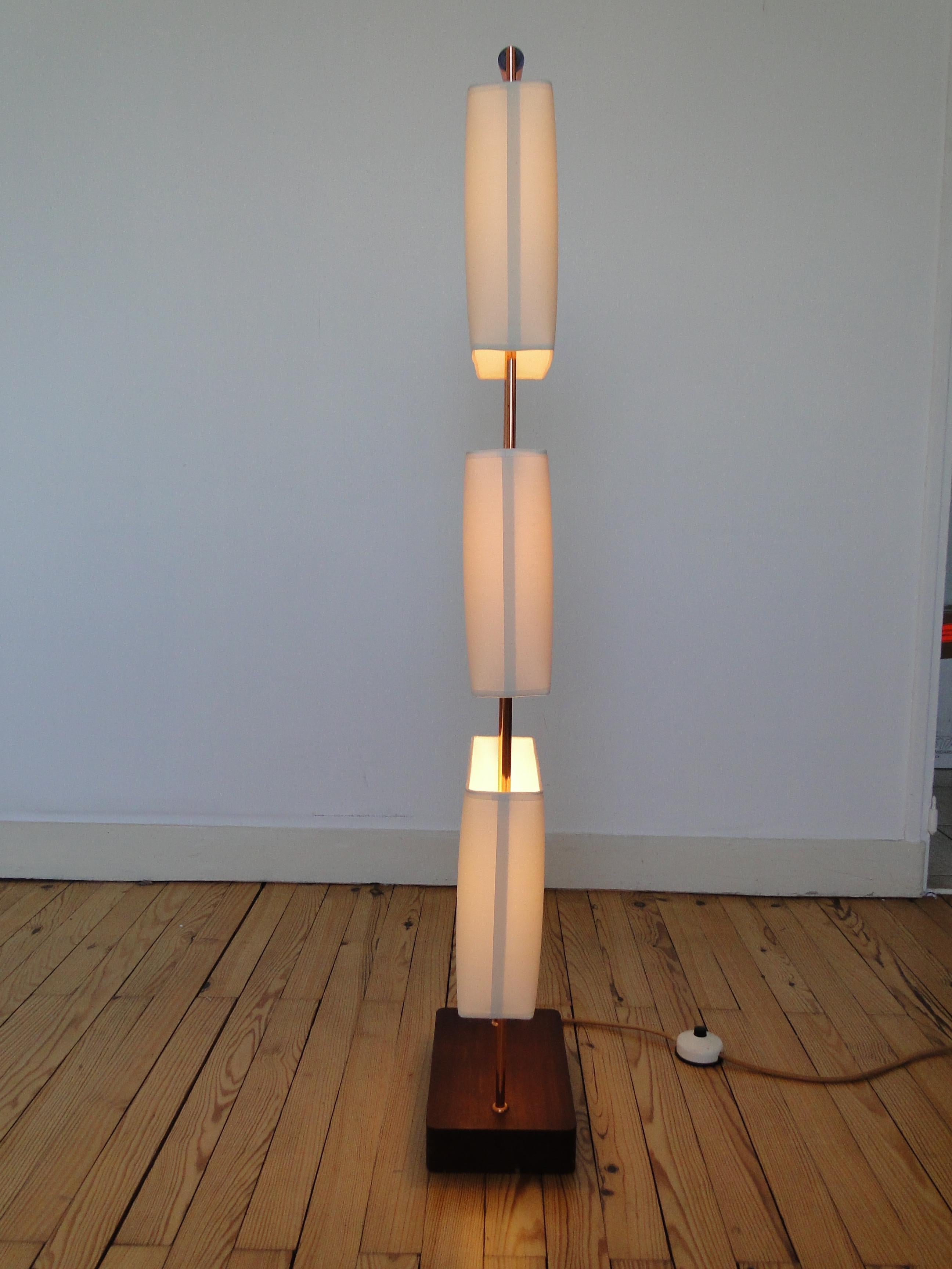 Arlus France French Floor Lamp  Bras Teak Lunel Rene Mathieu In Good Condition For Sale In Lège Cap Ferret, FR
